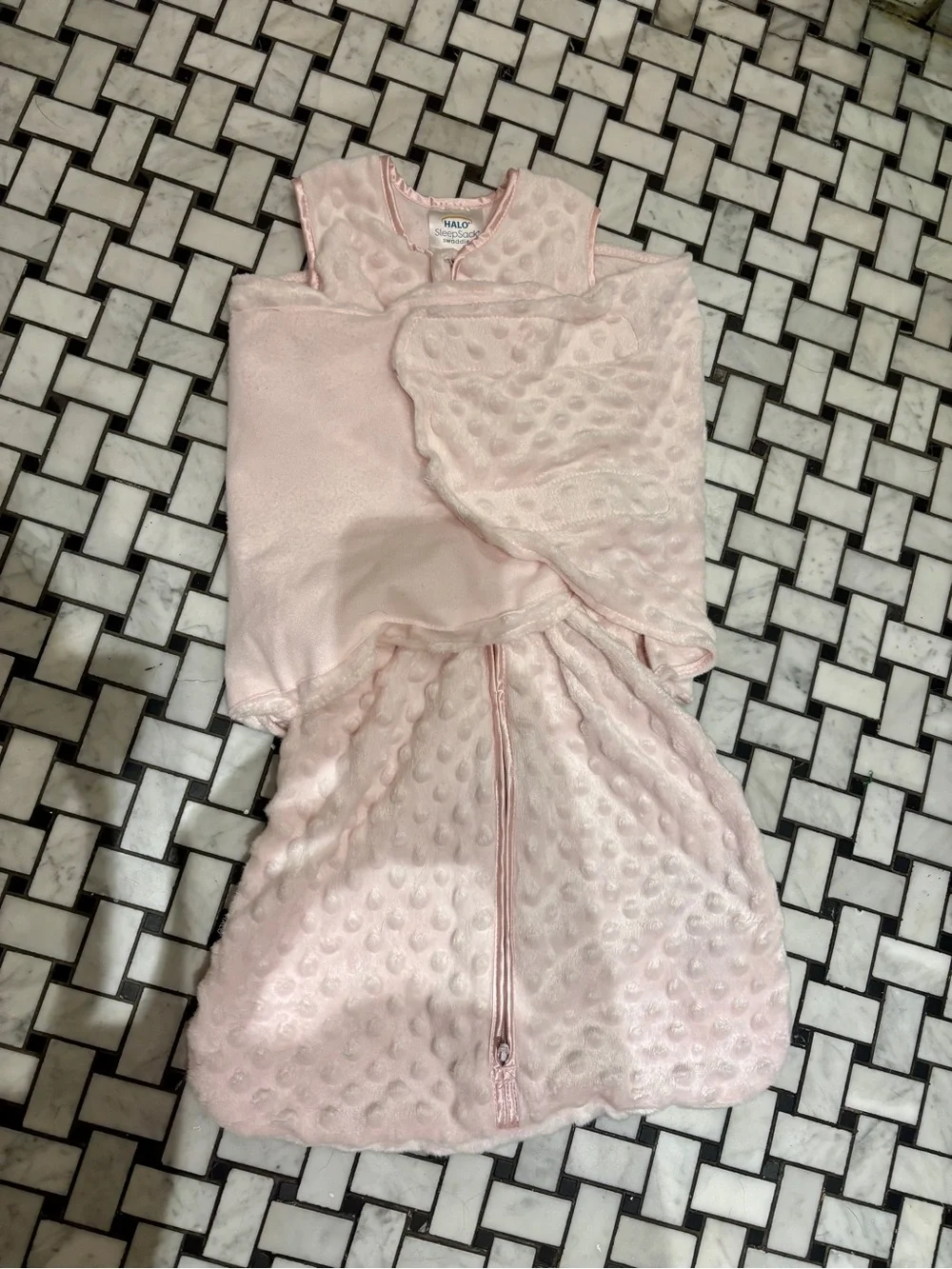 Halo Pink Minky Wearable Baby Sleep Sack